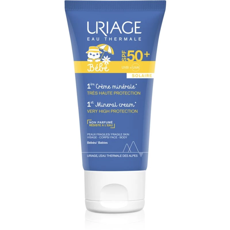 Uriage Bébé 1st Mineral Cream SPF 50+ minerální krém na opalování SPF 50+ 50 ml