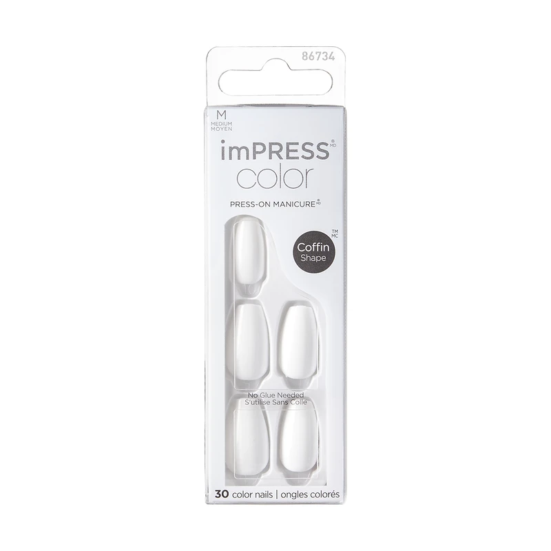 KISS Samolepící nehty imPRESS Color MC Frosting 30 ks KISS Samolepící nehty imPRESS Color MC Frosting 30 ks
