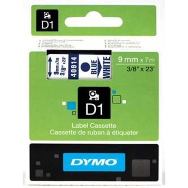 Dymo D1 40914, S0720690, 9mm x 7m, modrý tisk / bílý podklad, originální páska Dymo D1 40914, S0720690, 9mm x 7m, modrý tisk / bílý podklad, originální páska