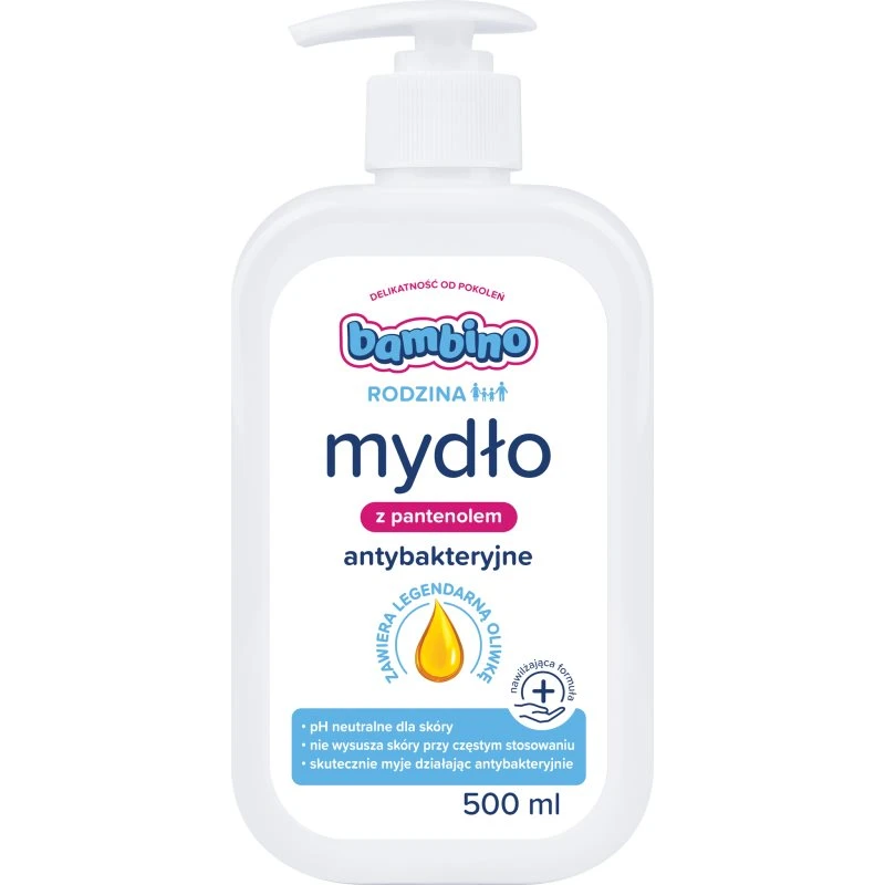 Bambino Family Antibacterial Soap čisticí tekuté mýdlo na ruce Antibacterial 500 ml Bambino Family Antibacterial Soap čisticí tekuté mýdlo na ruce Antibacterial 500 ml