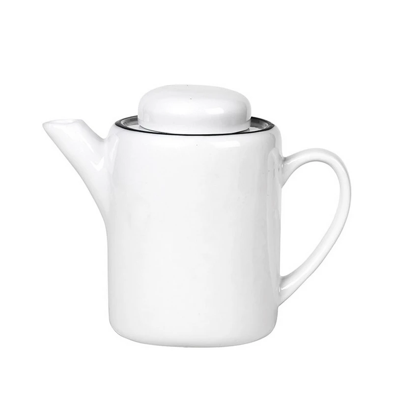 Konvice na čaj 1,3 l Broste SALT - bílá/černá Konvice na čaj 1,3 l Broste SALT - bílá/černá