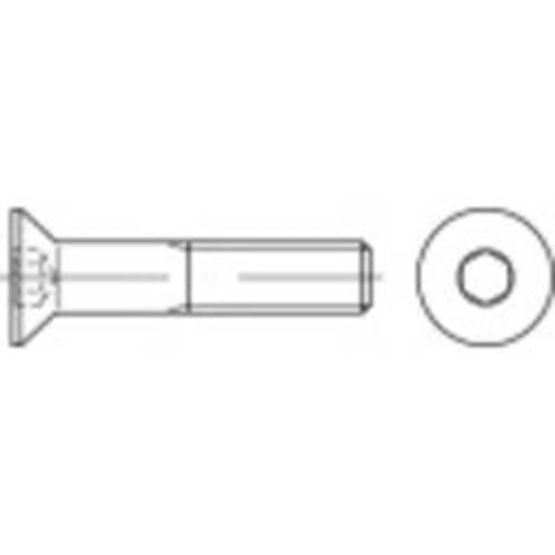 Zápustný šroub TOOLCRAFT 1069098, N/A, M8, 25 mm, nerezová ocel, 100 ks