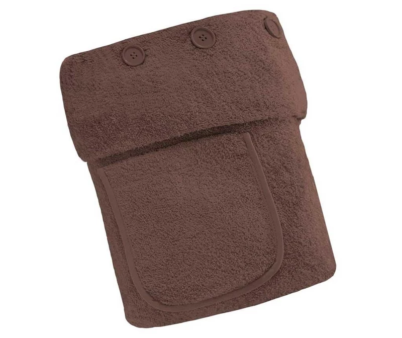 Koupelnový ručník Buttons Brown 70x140 cm