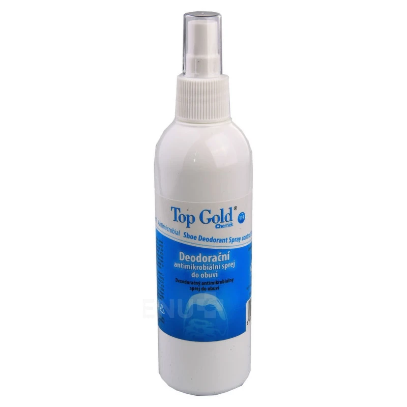 Deodorační antimikrobakteriální sprej do obuvi Top Gold 150 ml Deodorační antimikrobakteriální sprej do obuvi Top Gold 150 ml