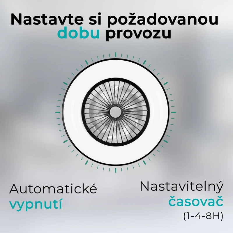 Noaton 11056BR Vega, černá, stropní ventilátor se světlem Noaton 11056BR Vega, černá, stropní ventilátor se světlem