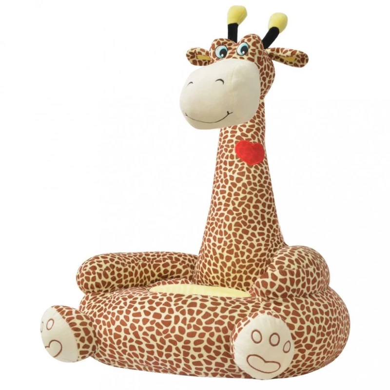 Dětské křeslo plyš Dekorhome Žirafa,Dětské křeslo plyš Dekorhome Žirafa