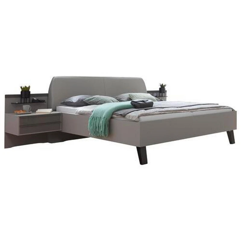 Dieter Knoll POSTEL S NOČNÍMI STOLKY, 180/200 cm, hnědá, šedá Dieter Knoll POSTEL S NOČNÍMI STOLKY, 180/200 cm, hnědá, šedá