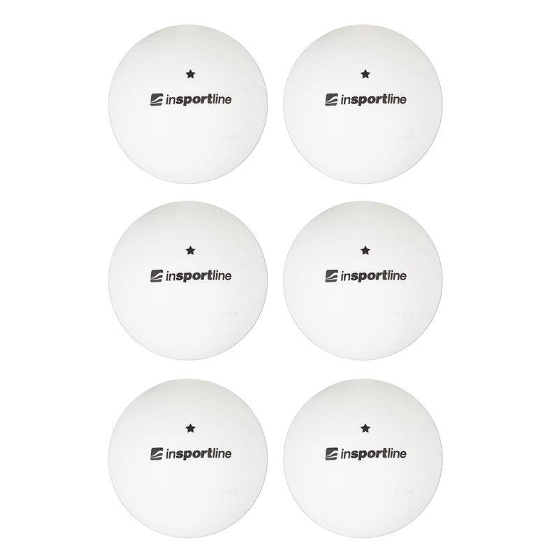Pingpongové míčky inSPORTline Elisenda S1 6ks  bílá