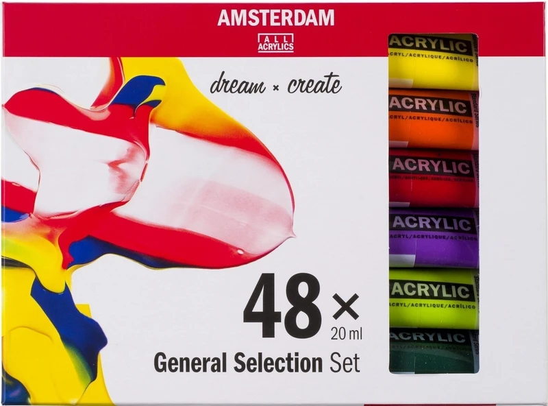 Amsterdam General Selection Sada akrylových barev 48 x 20 ml Amsterdam General Selection Sada akrylových barev 48 x 20 ml