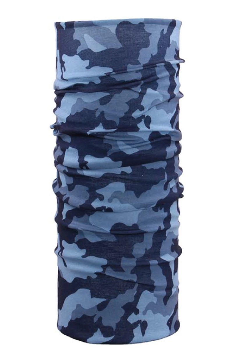 Husky Printemp UNI, tm. modrá camouflage multifunkční šátek