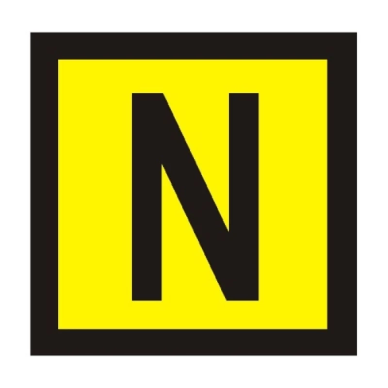 Samolepka, značení nulového vodiče 20x20mm Samolepka, značení nulového vodiče 20x20mm