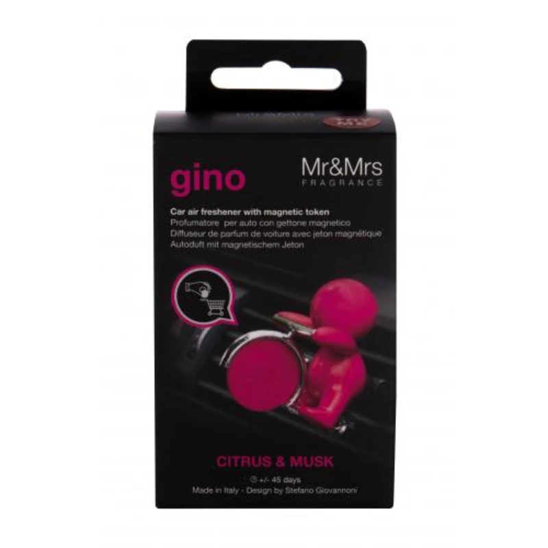 Mr&Mrs Fragrance Gino Citrus & Musk 1 ks vůně do auta unisex Mr&Mrs Fragrance Gino Citrus & Musk 1 ks vůně do auta unisex