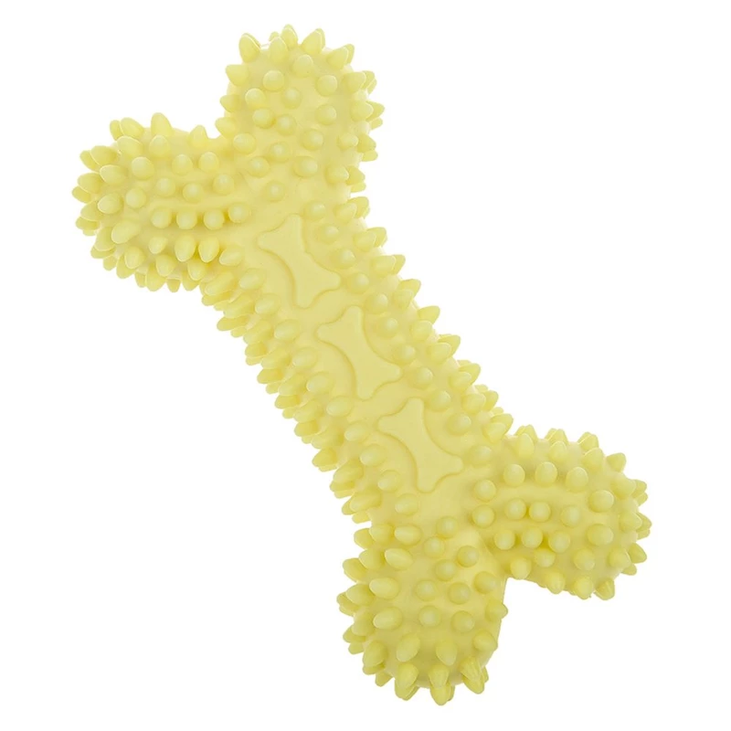 Reedog Bone, gumová dentální hračka pro psy, 12 cm - žlutá
