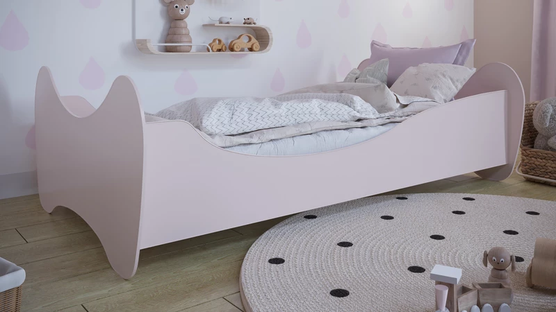 Dětská postel Liliana pudrová růžová 160x80