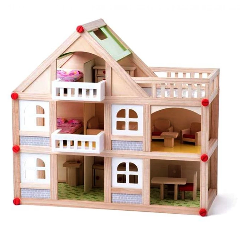 Woody Domeček dvoupatrový s balkonem a příslušenstvím Woody Domeček dvoupatrový s balkonem a příslušenstvím