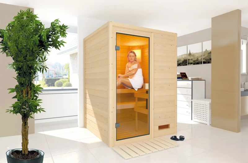 Interiérová finská sauna 146 x 146 cm Dekorhome,Interiérová finská sauna 146 x 146 cm Dekorhome