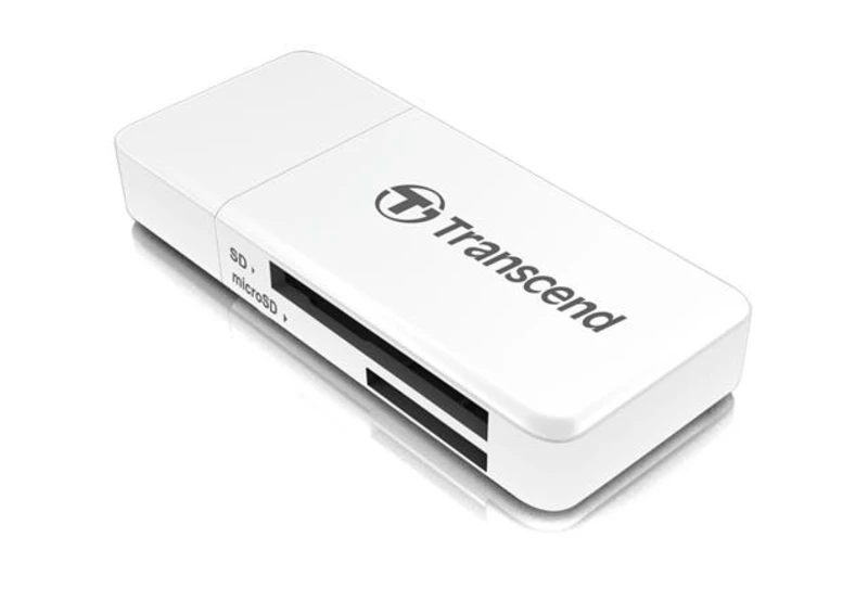 Transcend RDF5 USB 3.0 čtečka paměťových karet SDHC (UHS-I)/SDXC (UHS-I)/microSDHC (UHS-I)/microSDXC (UHS-I), bílá