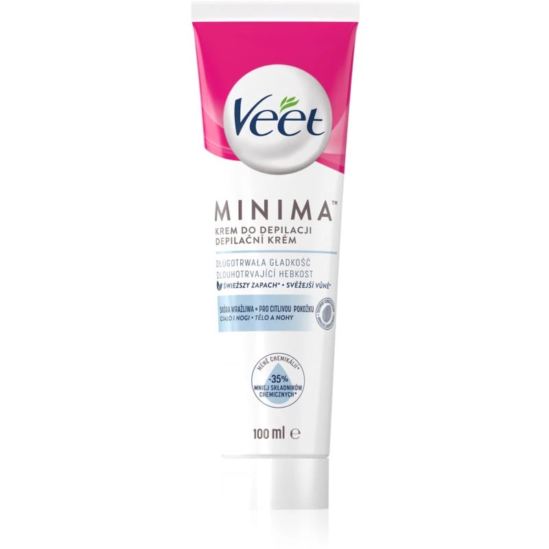 Veet Minima Sensitive Skin depilační krém pro citlivou pokožku aloe vera a vitamin E 100 ml
