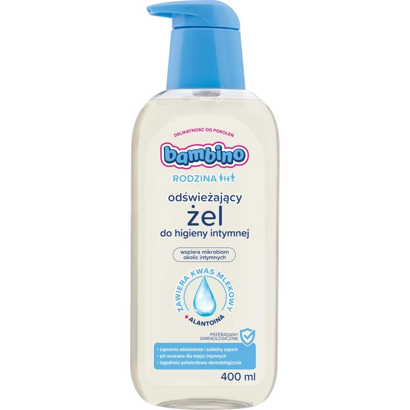 Bambino Family Refreshing Intimate Hygiene Gel osvěžující gel na intimní hygienu 400 ml Bambino Family Refreshing Intimate Hygiene Gel osvěžující gel na intimní hygienu 400 ml