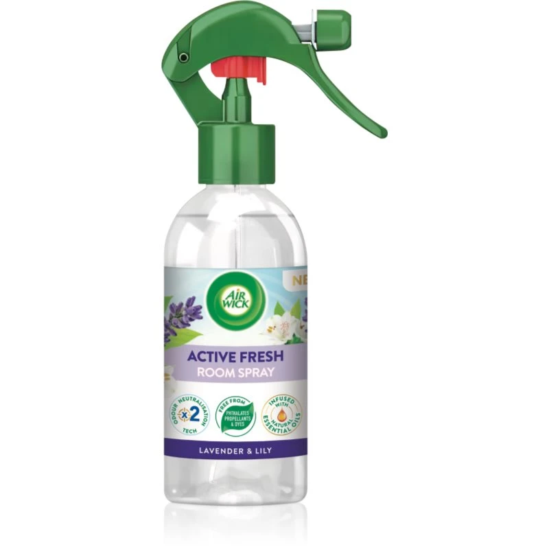 Air Wick Active Fresh Spray Lavender & Lily bytový sprej s vůní levandule 237 ml Air Wick Active Fresh Spray Lavender & Lily bytový sprej s vůní levandule 237 ml