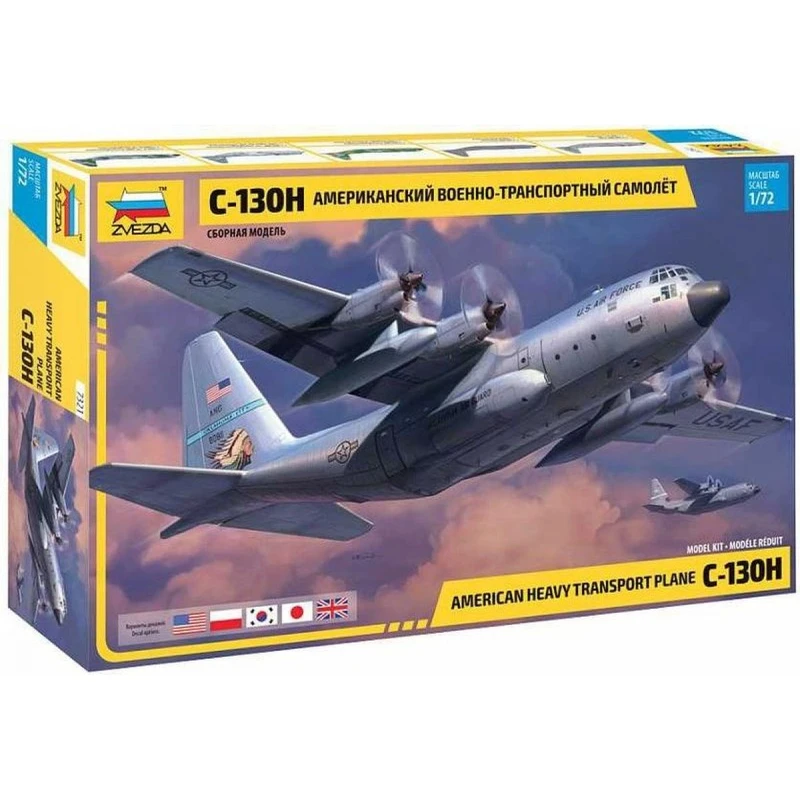 Zvezda Model Kit letadlo C-130 H Hercules 1:72