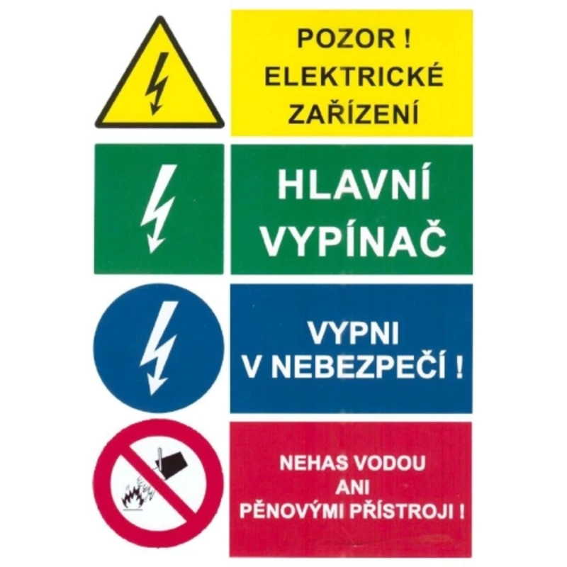 Samolepka sdružená tabulka 75x105mm Samolepka sdružená tabulka 75x105mm