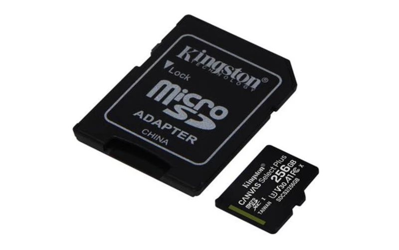 Paměťová karta Kingston Micro 256GB Class 10 UHS-I s adaptérem SD2