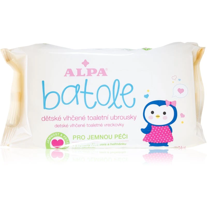 Alpa Batole Vlhčené ubrousky dětské jemné vlhčené ubrousky pro citlivou pokožku 72 ks Alpa Batole Vlhčené ubrousky dětské jemné vlhčené ubrousky pro citlivou pokožku 72 ks